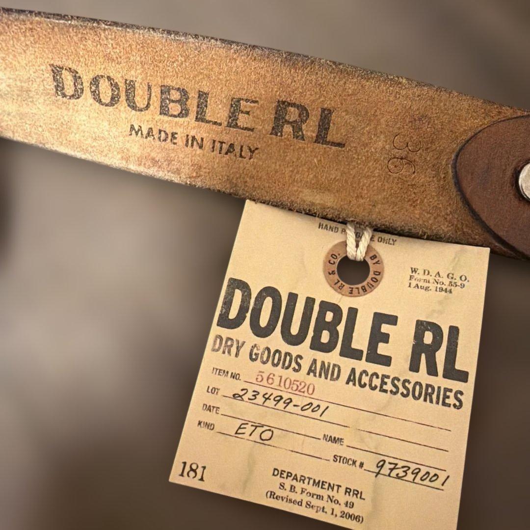 新品【希少】直営店購入　RRL ベルト　ギャリソン ダブルアールエル 36