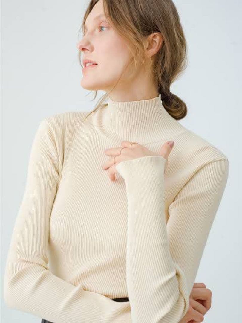 AURALEE RonHerman別注　ギザリブタートルネック プルオーバー