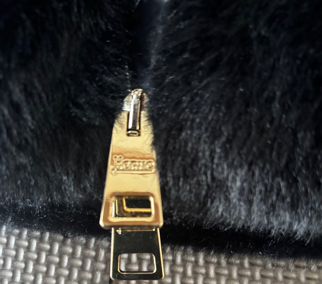 Herno フェイクファーコンビダウンジャケット 黒