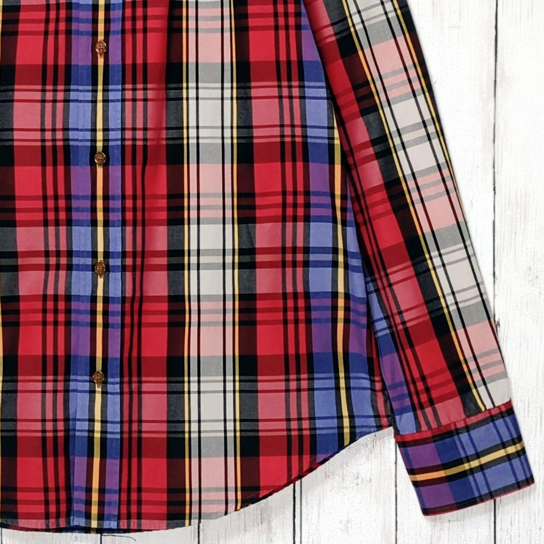 入手困難希少最大サイズ50【美品】ヴィヴィアンマン チェック柄シャツ 刺繍オーブ