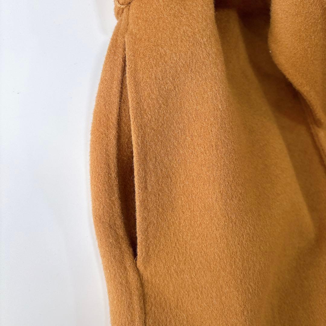 美品⁑ Liyoca リヨカ　ウールリバーガウンコート　キャメルブラウン　羽織り