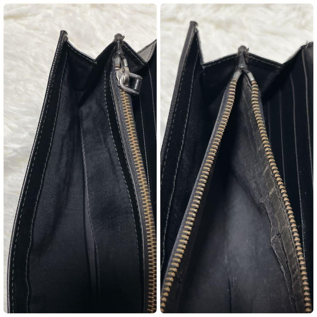 良品✨プラダ 2つ折り長財布 サイフィアーノレザー 三角プレート トライアングル