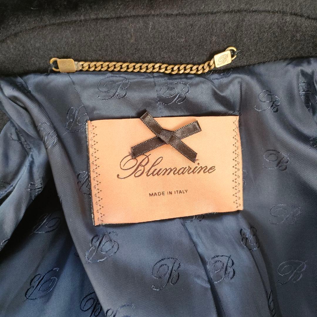 ブルマリン ファー付 カシミヤブレンド ロングコート