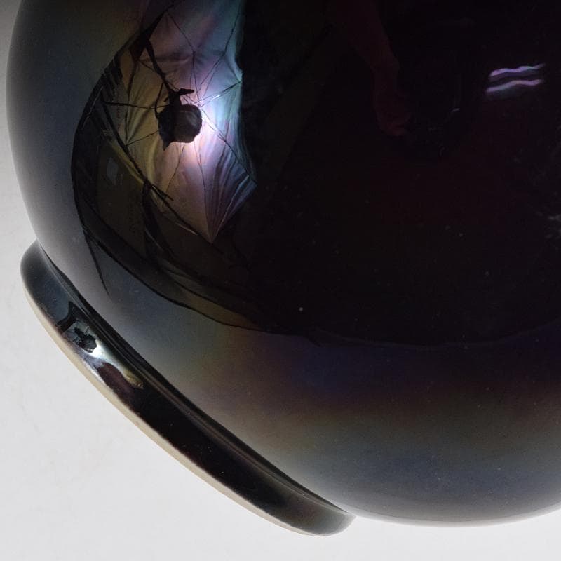 九谷焼　柳雨軒　三代八十吉　徳田正彦作　彩釉　壷　共箱　U　R8706