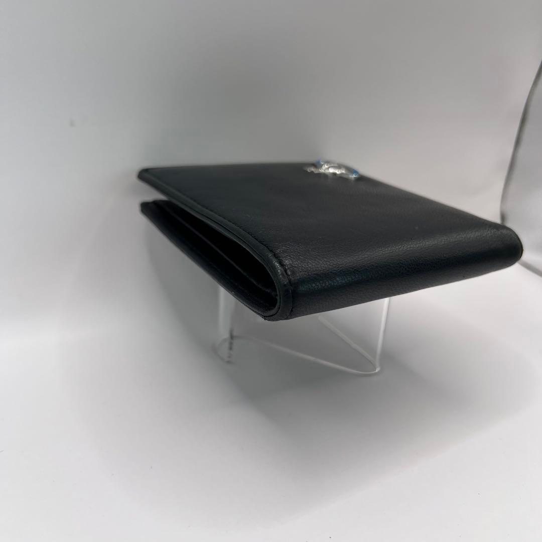 vivienne westwood 二つ折り財布　ブラック　EMMA ブルー