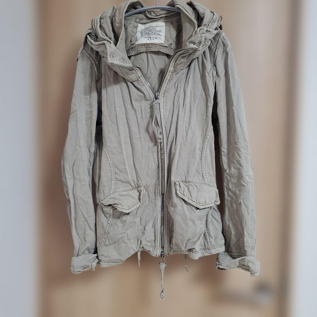 G.O.A. フード付きミリタリージャケット ベージュ