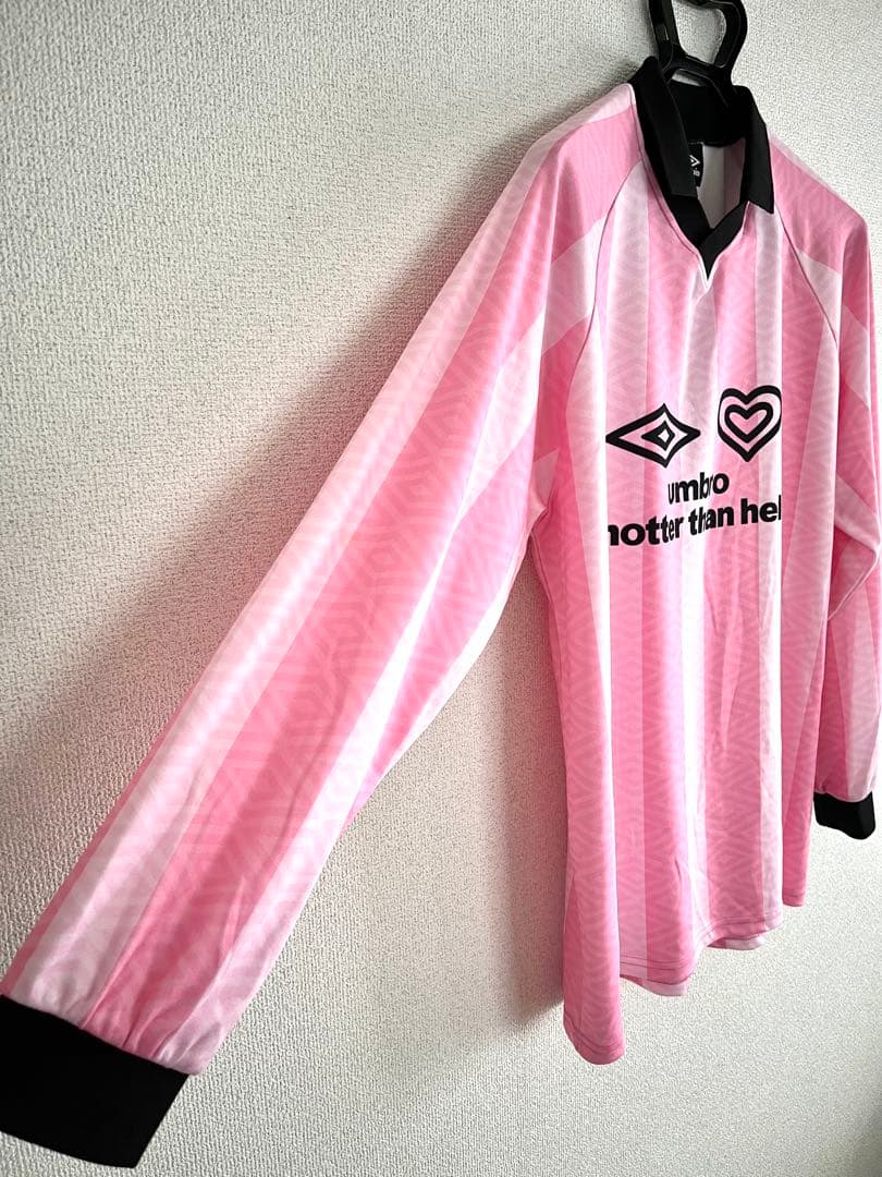 美品 HTH × umbro コラボ game shirt ゲームシャツ ピンク