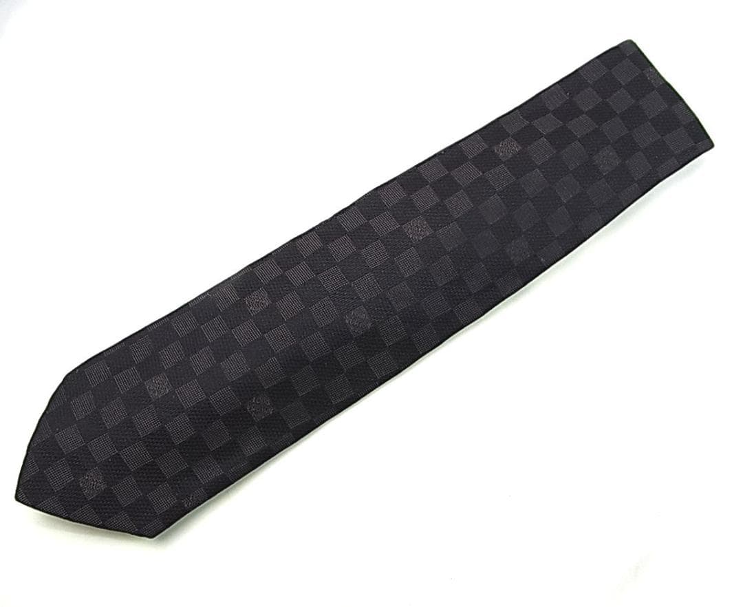 正規自宅保管品ルイヴィトン ネクタイM74139クラヴァットダミエクラシック
