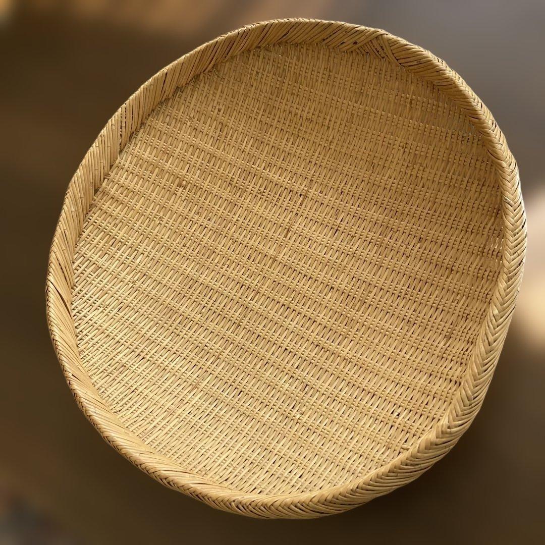 鳥越竹細工　丸ざる(50cm)　すず竹　 竹細工　大判ざる