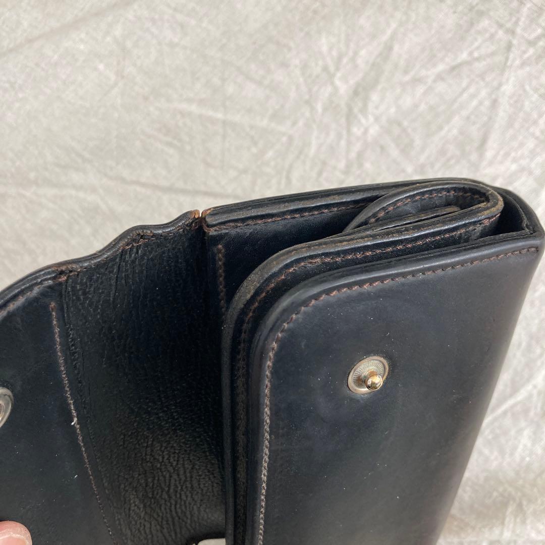 LAST CROPS コードバン レザー三つ折り財布 やや難あり
