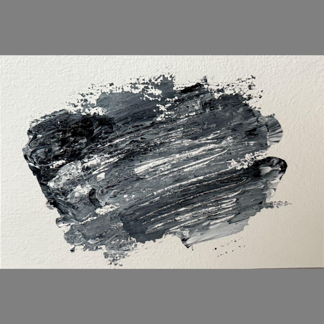 アクリル抽象画 「雨雲」