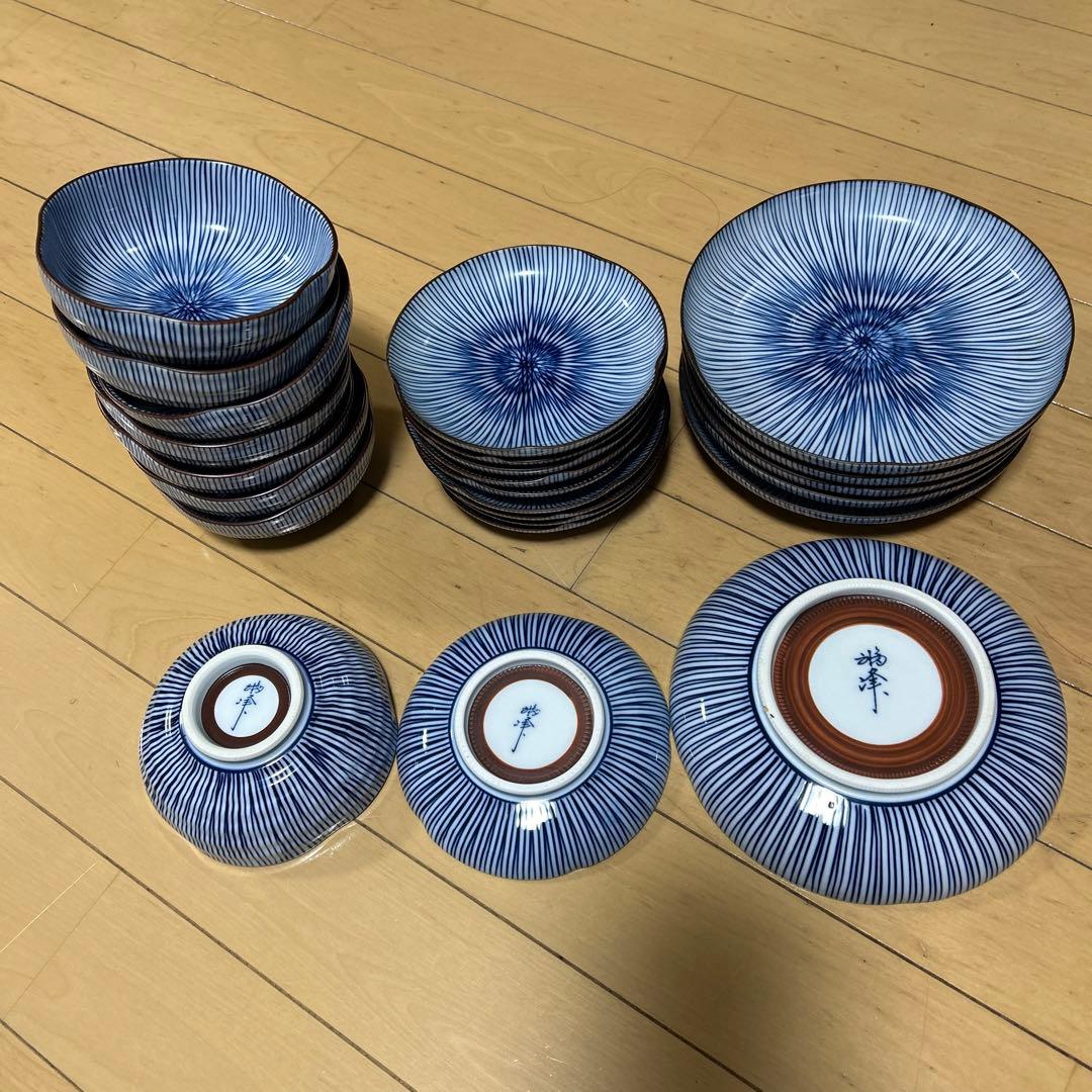 波佐見焼　福峰窯 内外十草 12枚セット