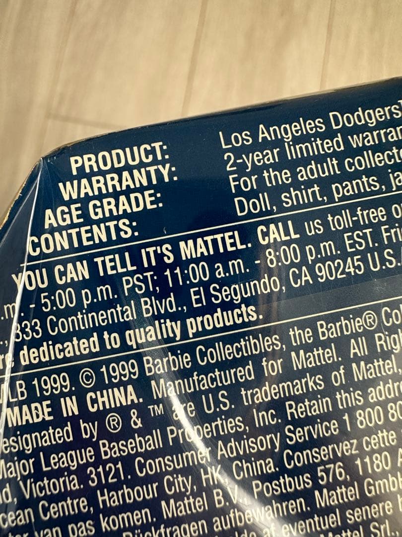 1999年ドジャース ヴィンテージ Barbieバービーdodgers大谷翔平
