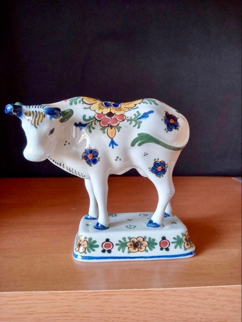  Delft ロイヤルデルフト オランダ　陶器　牛　赤絵