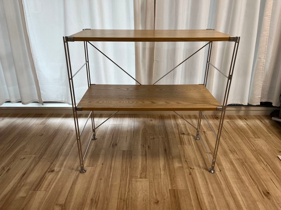 無印良品 ステンレスユニットシェルフ オーク材