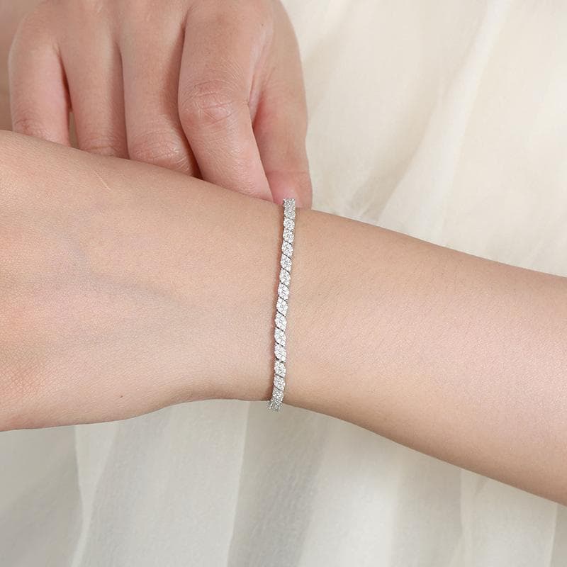 モアサナイト ブレスレット ロンバス17cm　【Ron17】