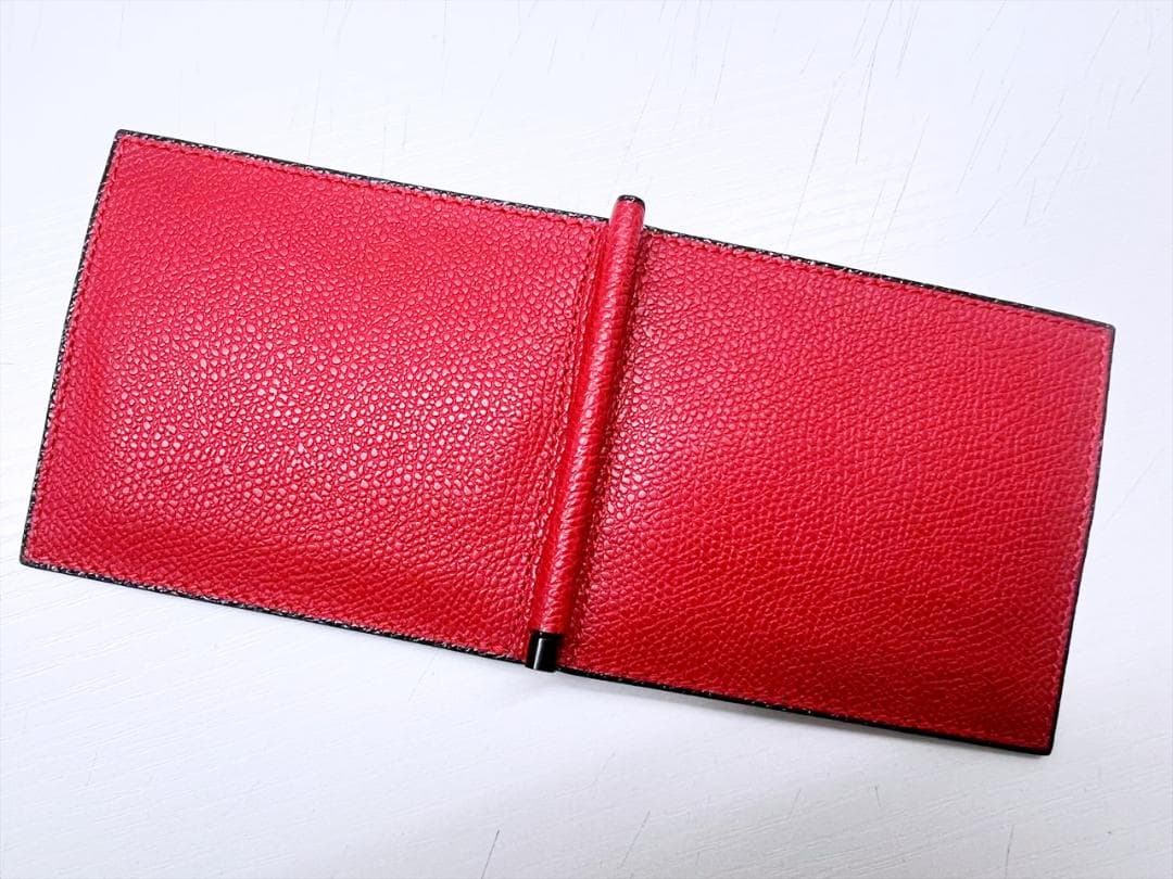 美品　VALEXTRA　ヴァレクストラ　グレインカーフスキン　マネークリップ