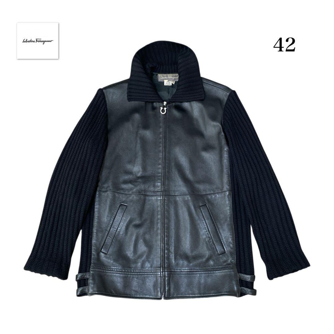 ジャケット・アウター Salvatore Ferragamo leather jacket 42
