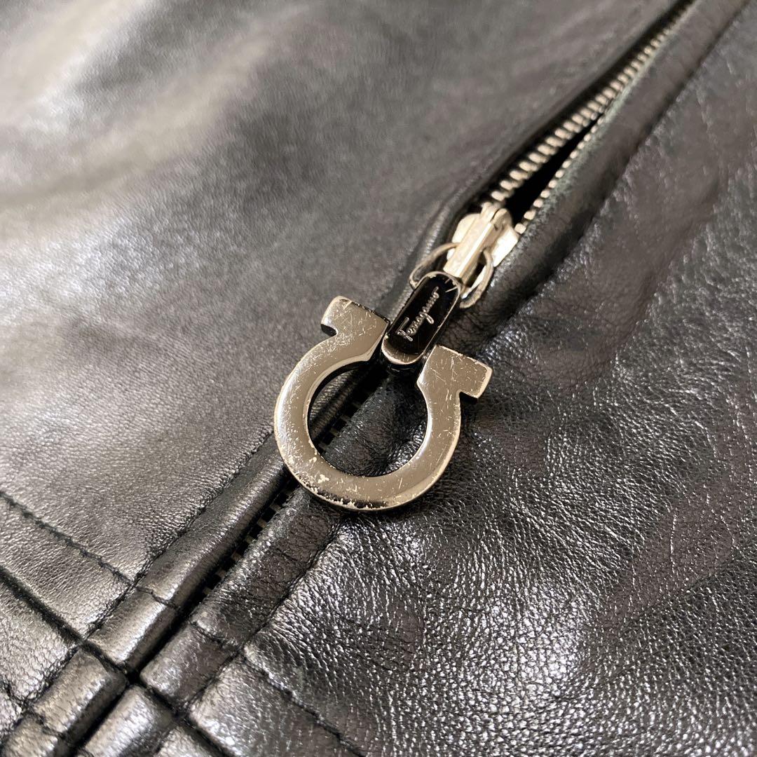 ジャケット・アウター Salvatore Ferragamo leather jacket 42