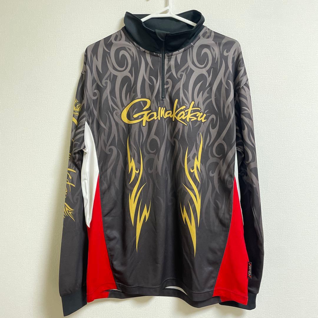 がまかつ　２ＷＡＹプリントジップシャツ（長袖) ブラック×ゴールド 3L 希少