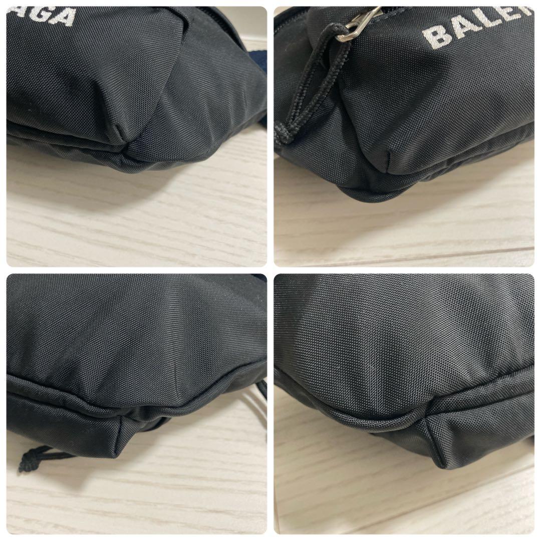 ✨未使用級✨BALENCIAGA　ウィール　ボディバッグ　ナイロン　デカロゴ　黒