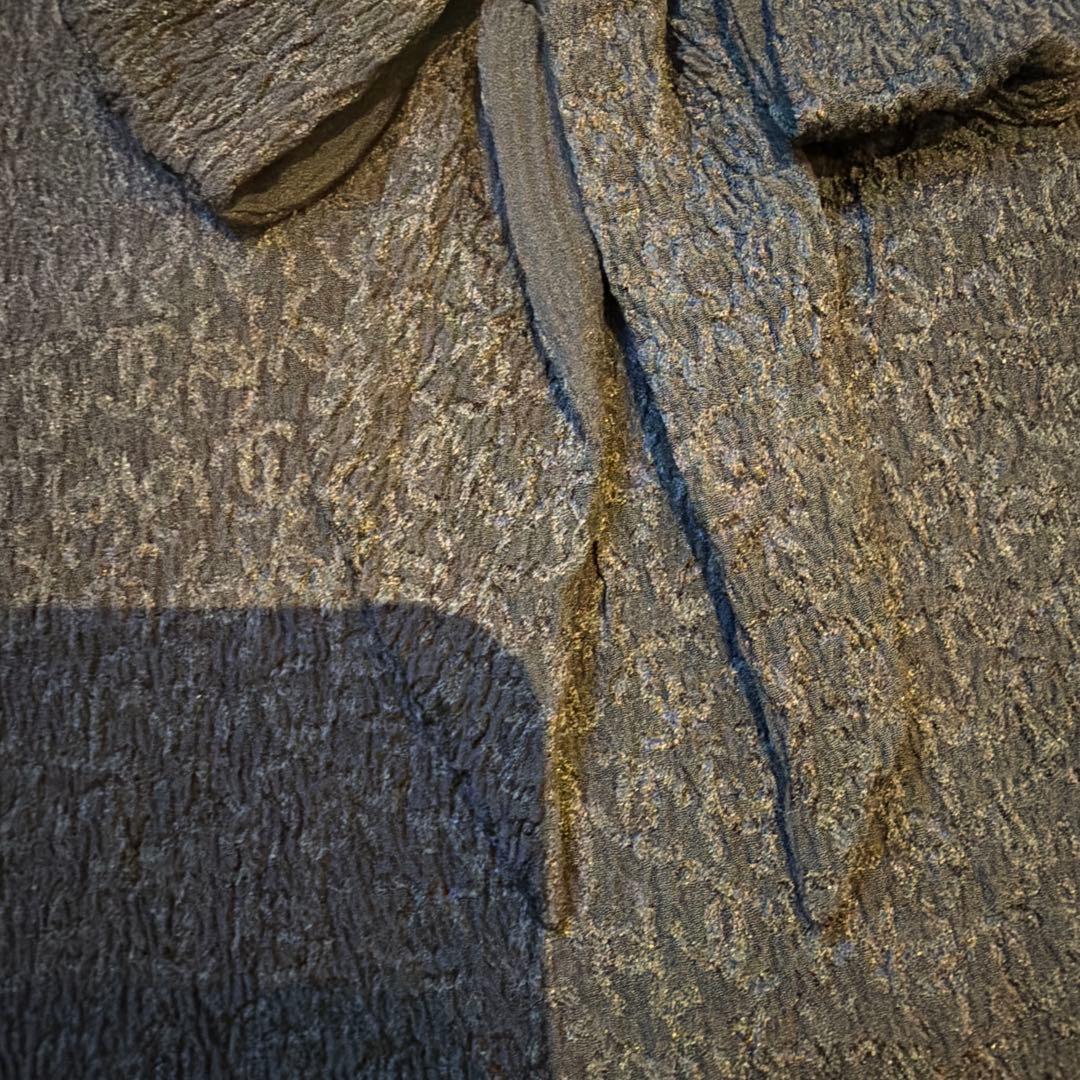 CHANEL ブラック シャツ 34サイズ リボン付き