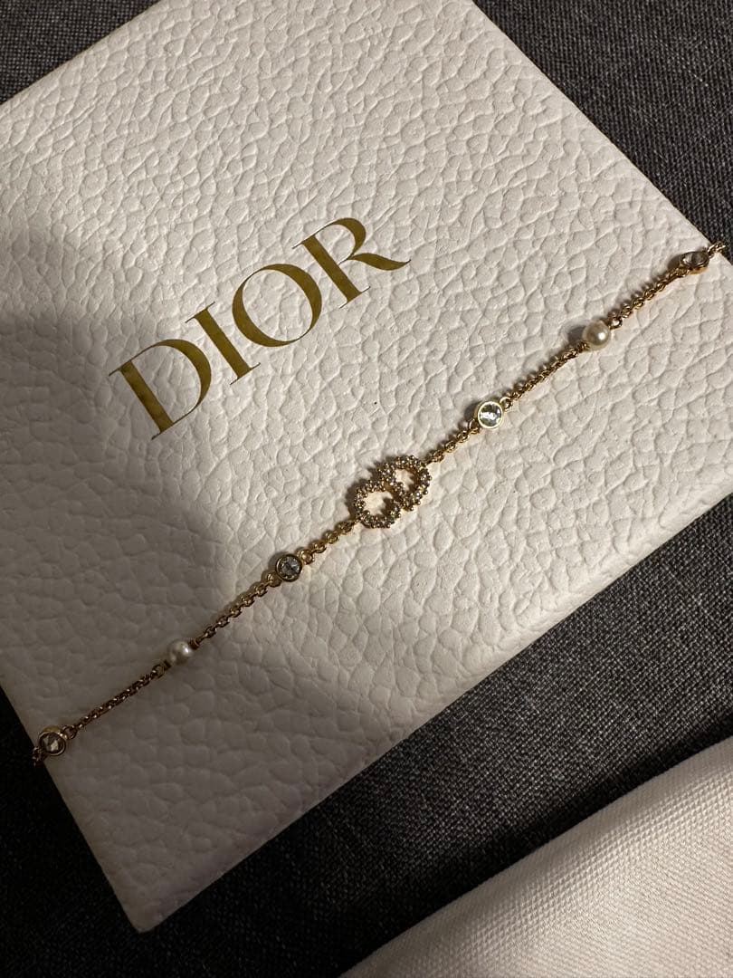 Christian Dior CDロゴ ブレスレット パール ゴールド