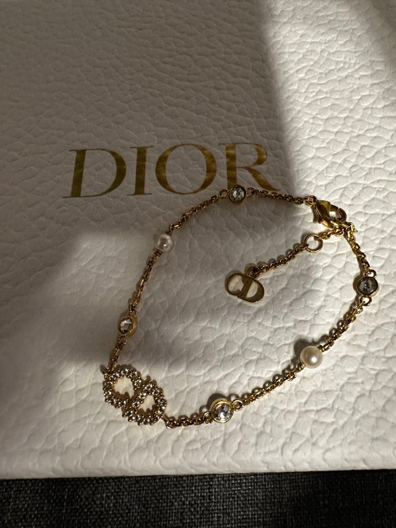 Christian Dior CDロゴ ブレスレット パール ゴールド