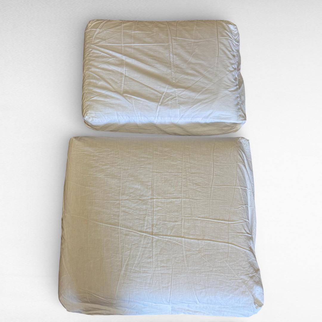 無印良品 ソファチェア オーク材 デニムカバー