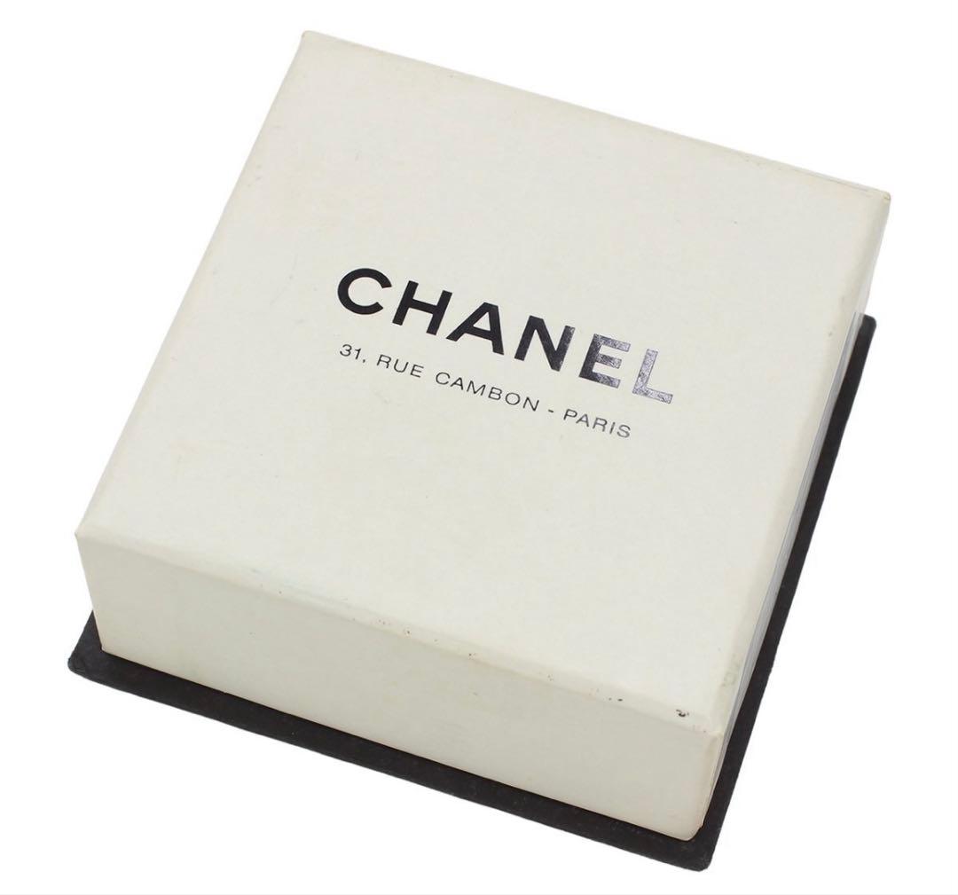 R2398 美品 シャネル ココマーク柄 フープ ピアス