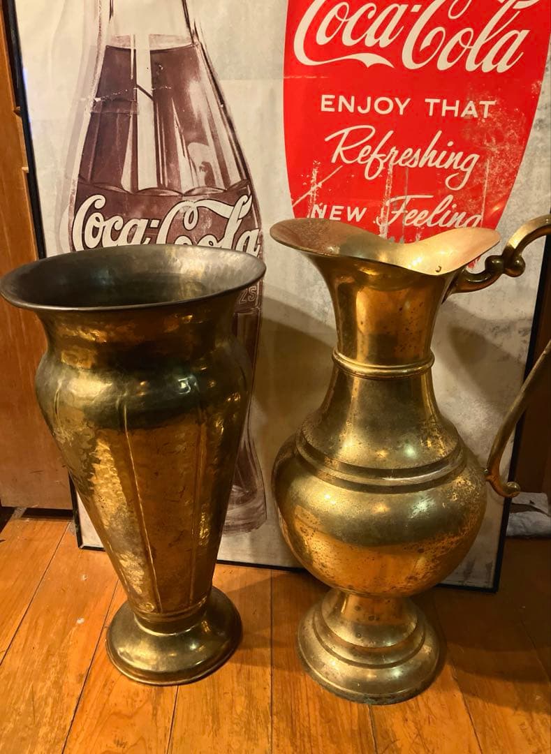 ヴィンテージ真鍮フラワーベース