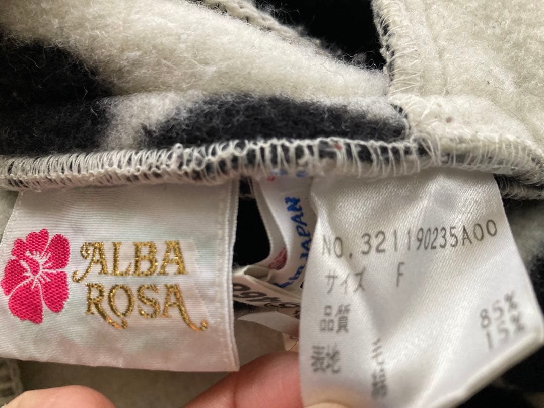 ALBA ROSA 花柄フリースロングコート