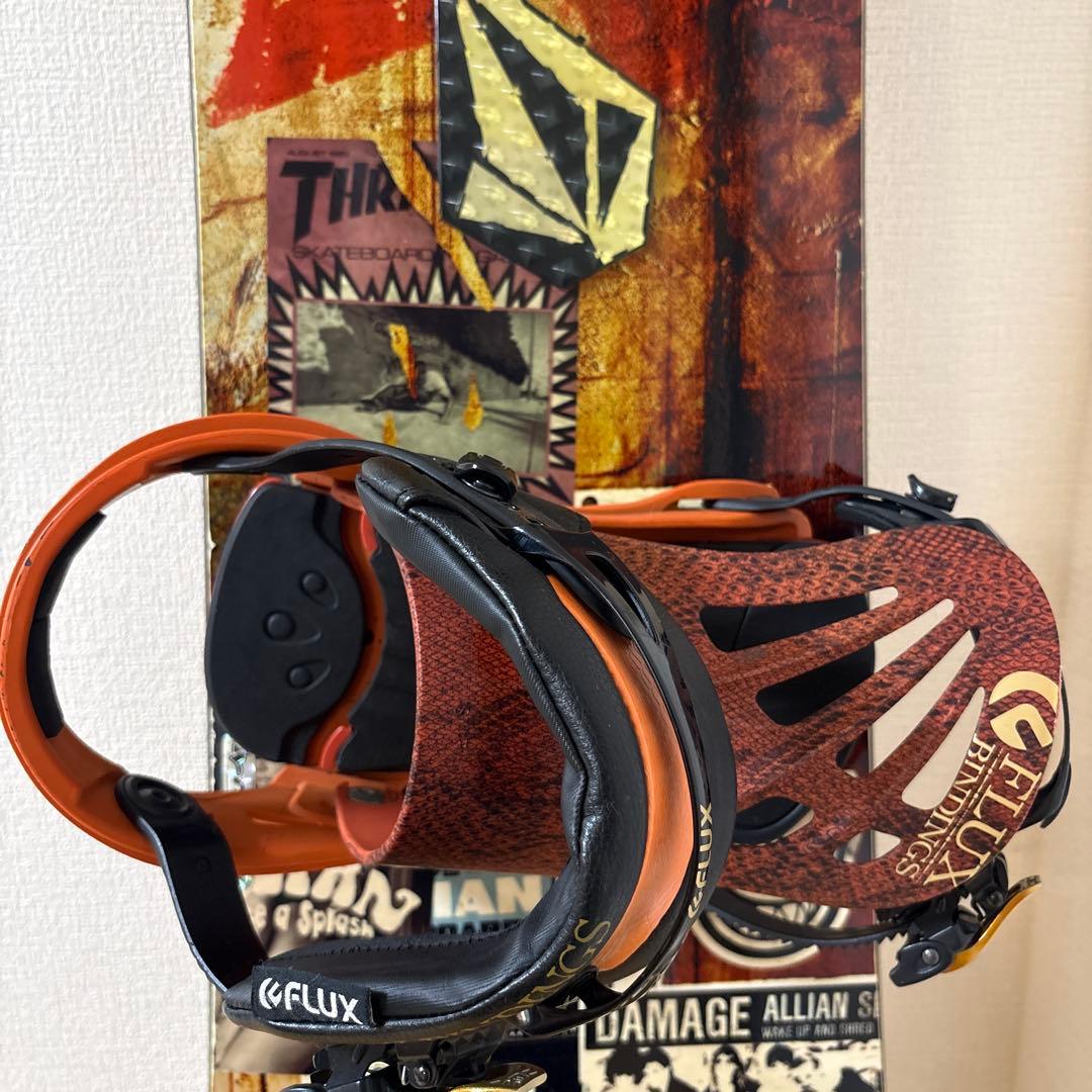 ALLIAN DAMAGE 150 スノーボード FLUX ビンディング セット