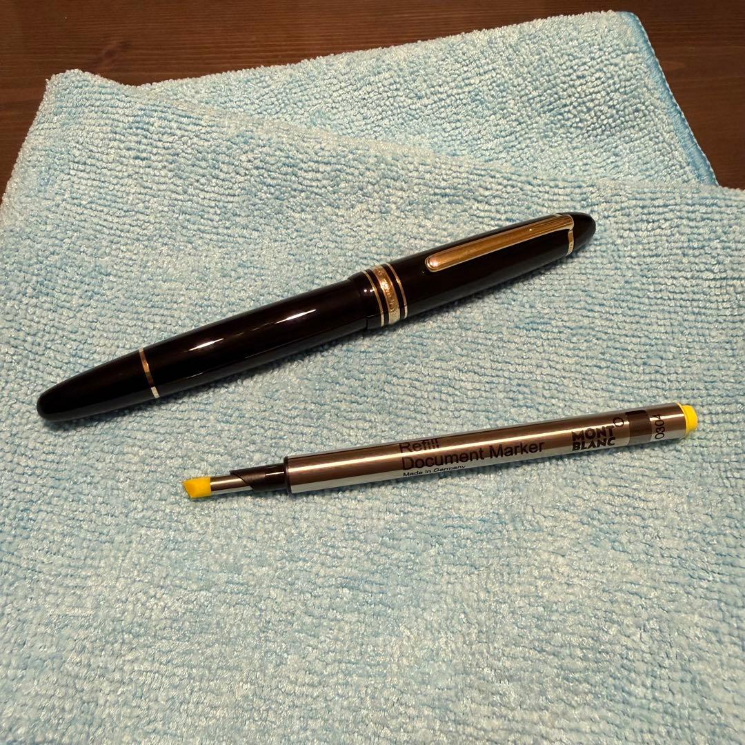 モンブラン ドキュメントマーカー 蛍光ペン 使用少ない黄色マーカーつき