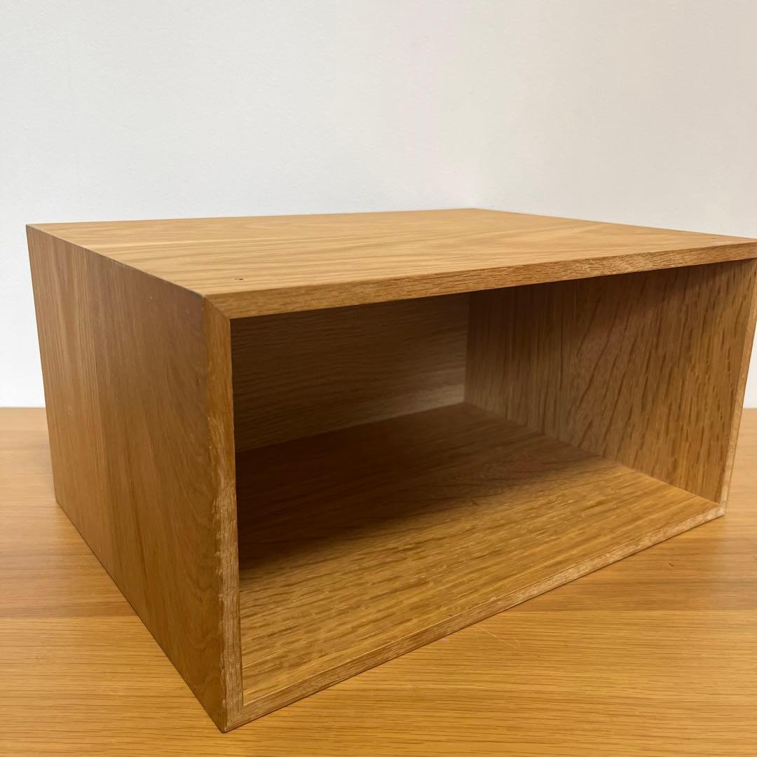 無印良品　スタッキングチェスト　ハーフオープン2点　オーク材