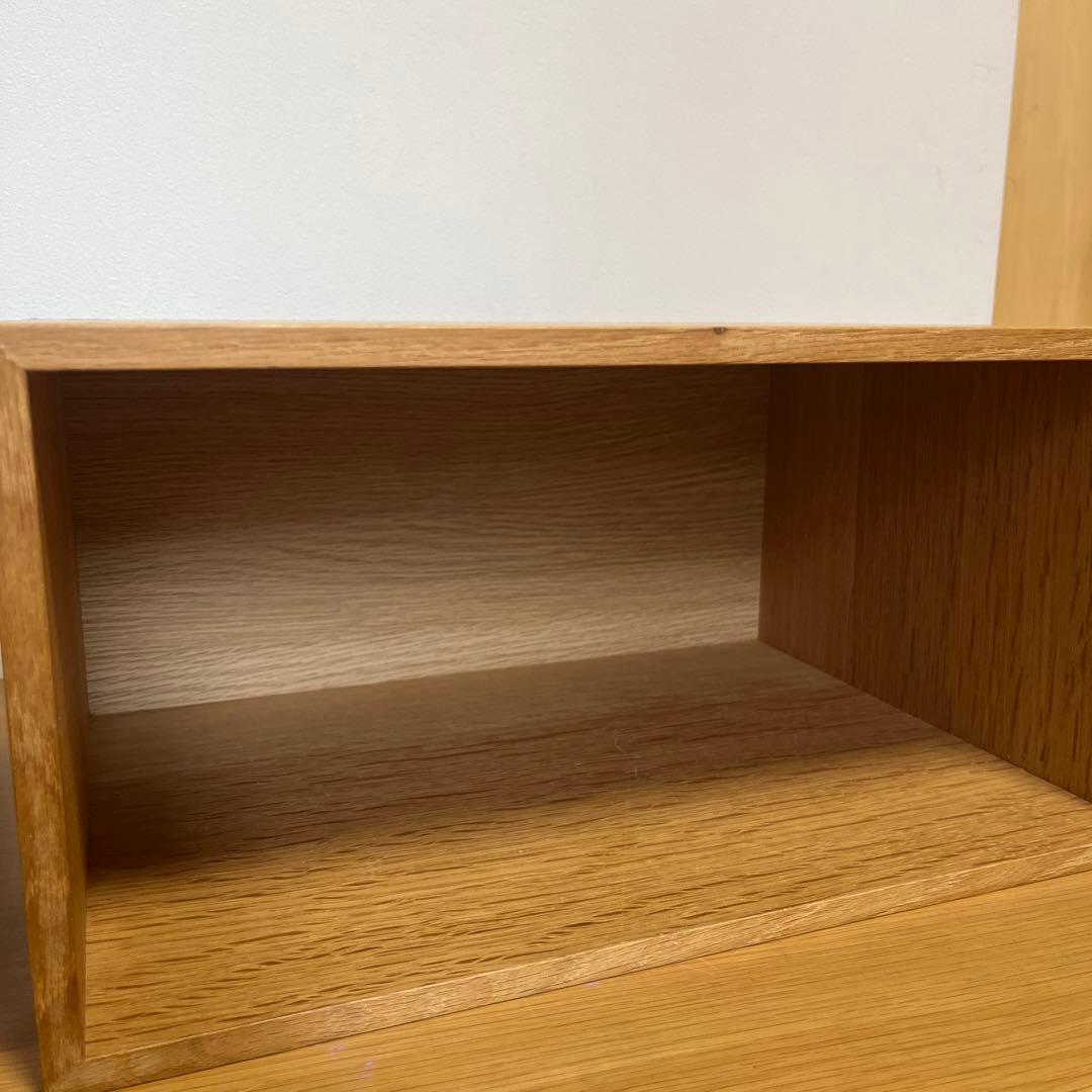 無印良品　スタッキングチェスト　ハーフオープン2点　オーク材