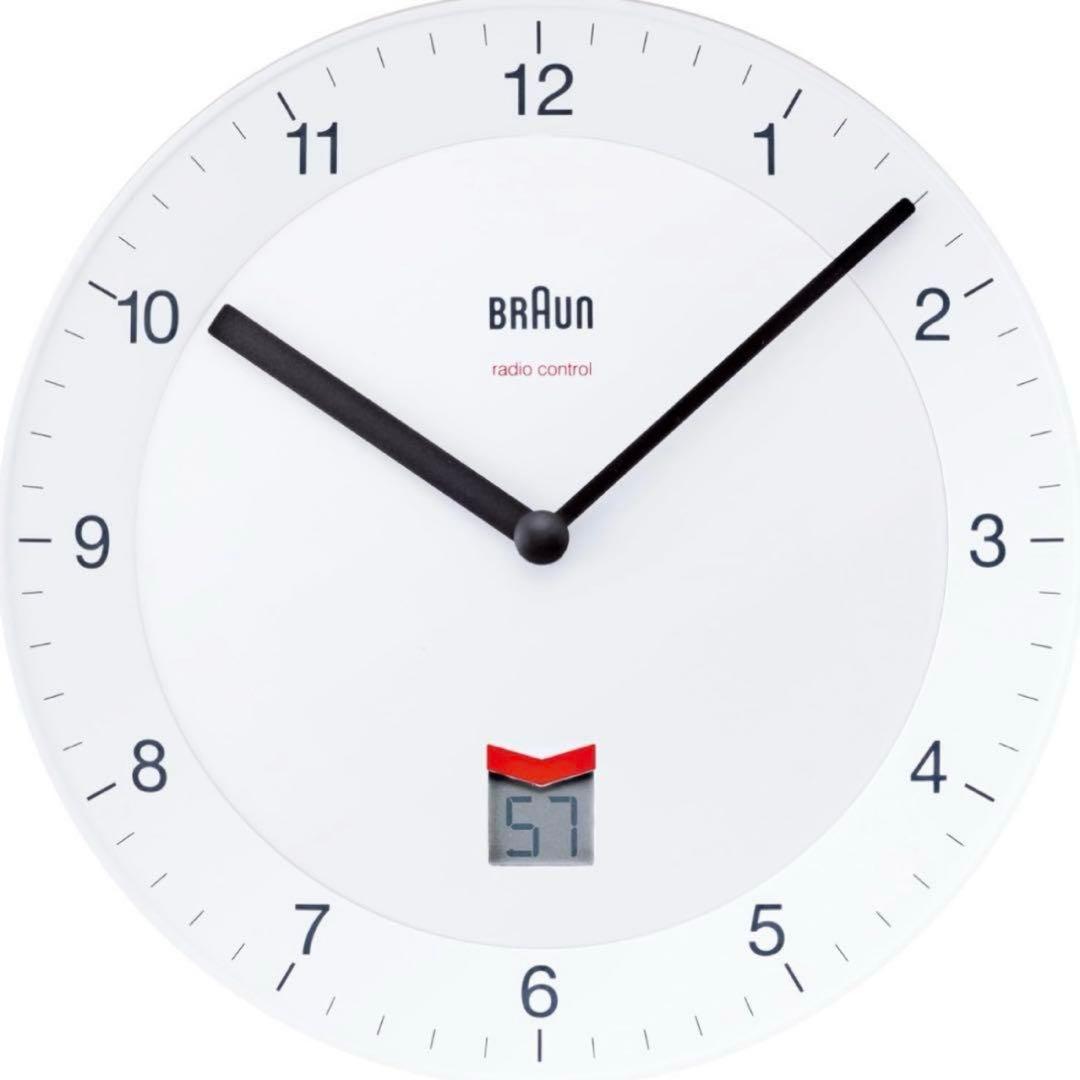 【新品未使用・廃盤品】BRAUN ブラウン 掛時計 BNC006 ホワイト