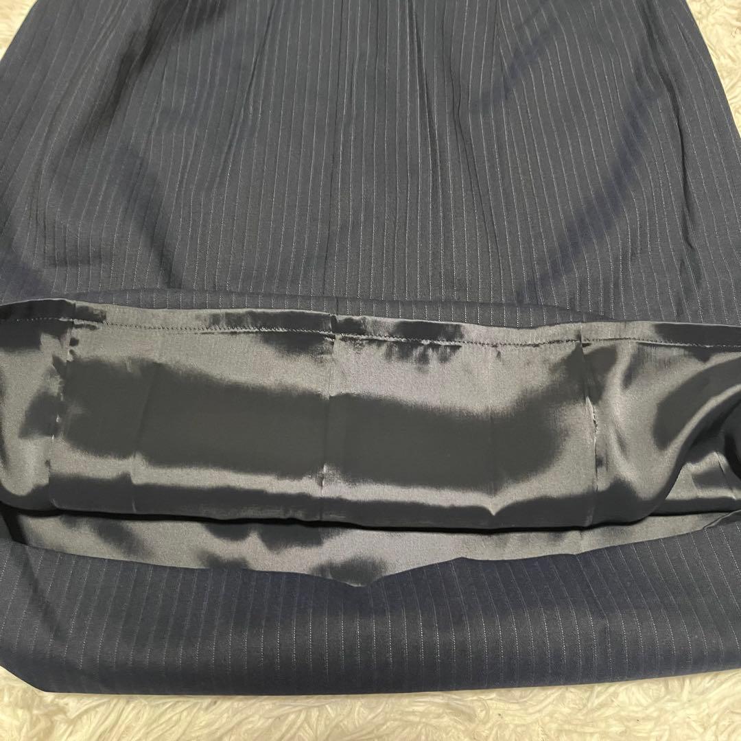 【美品】LES MUES ビジネススーツ　L シルク混　ストレッチ　アオキ