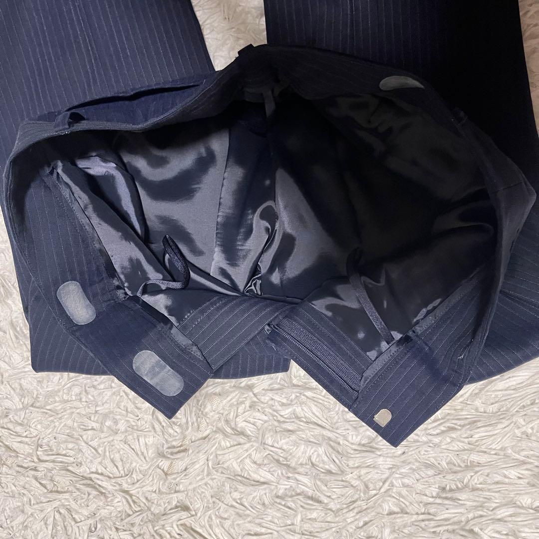 【美品】LES MUES ビジネススーツ　L シルク混　ストレッチ　アオキ