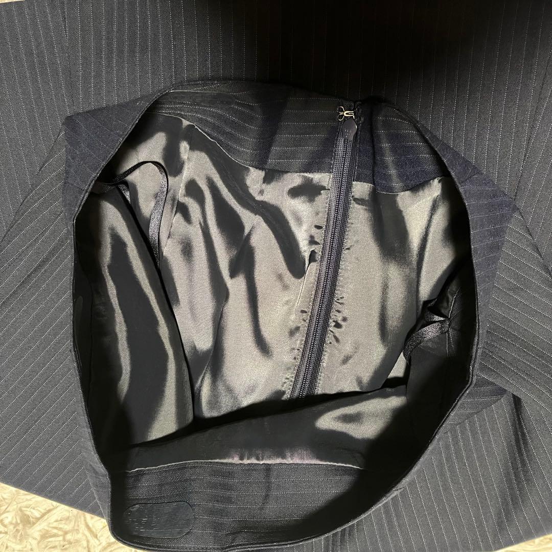 【美品】LES MUES ビジネススーツ　L シルク混　ストレッチ　アオキ