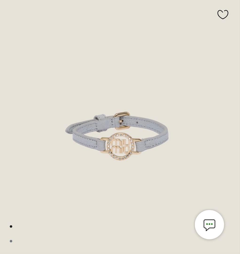 最終値下げmiumiu♡マドラスレザーブレスレット