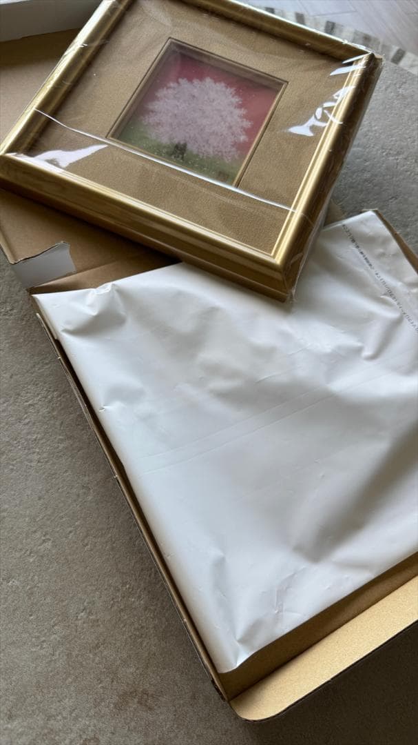 桜の木 高崎昇平 作品（原画／金箔付き） ゴールドフレーム　成川美術館　で購入