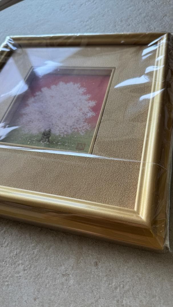 桜の木 高崎昇平 作品（原画／金箔付き） ゴールドフレーム　成川美術館　で購入