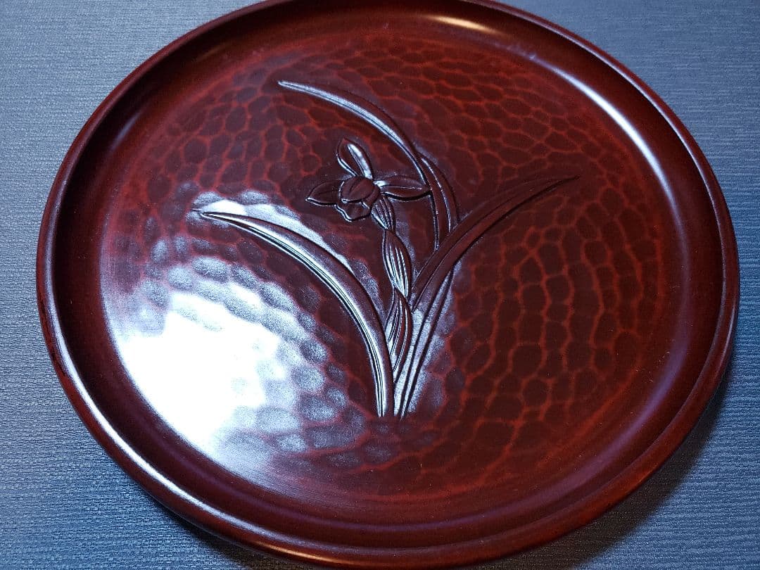 伝統工芸 鎌倉彫 陽堂 丸盆