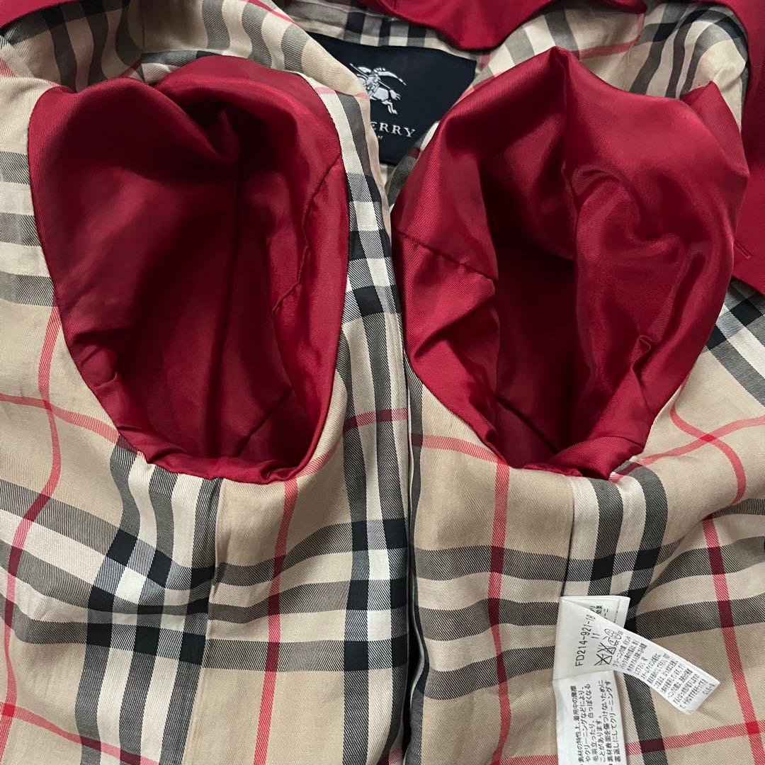バーバリーロンドン ステンカラーコート　2WAY ライナー付　赤　11号