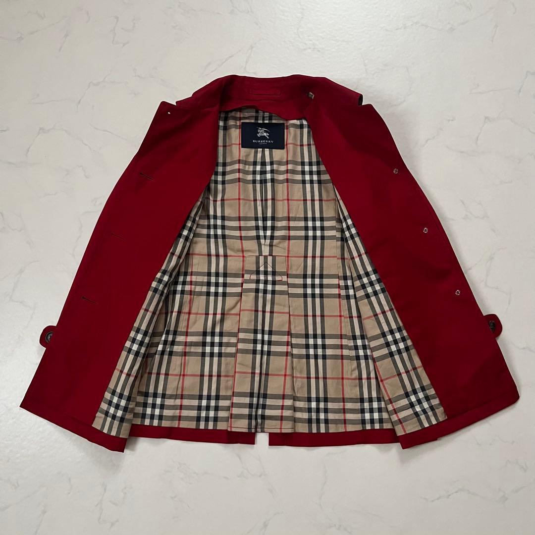 バーバリーロンドン ステンカラーコート　2WAY ライナー付　赤　11号