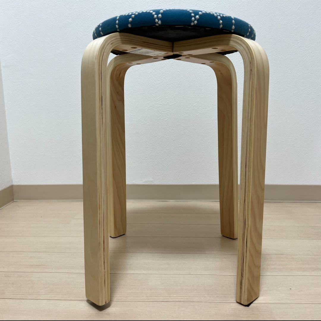 ミナペルホネン スツール タンバリン 丸椅子 【ブルー/イエロー】 チェア 椅子