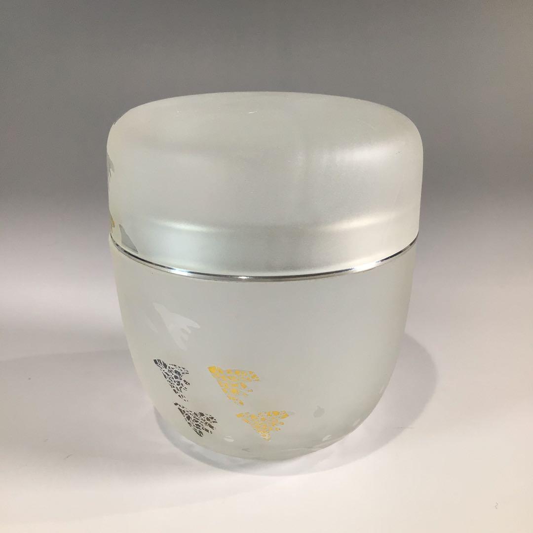 Ｐ６６０　棗　『高橋直樹造』『吹きガラス』『波千鳥文』『義山棗』　共箱　茶道具