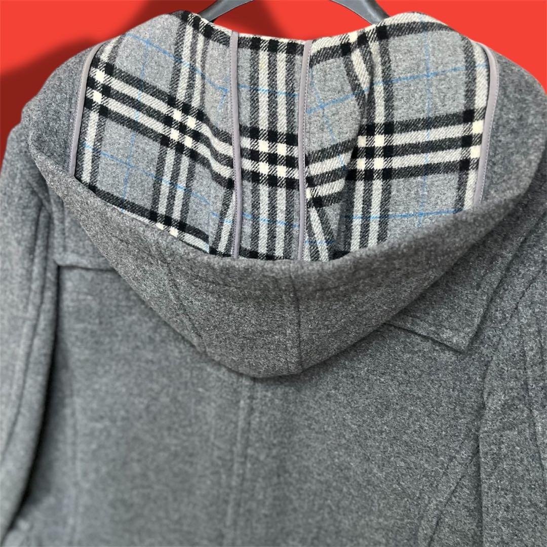 BURBERRY BLUE LABEL チェック ロングダッフルコート