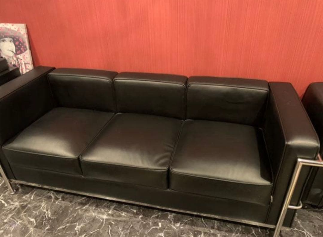 最終値下げ【送料込】ル・コルビュジエ LC2 3P ソファ